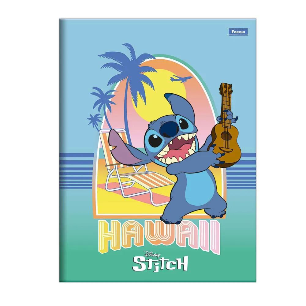 Caderno Brochura Stitch 1 Matéria 80 Folhas - Foroni - Imagem 3