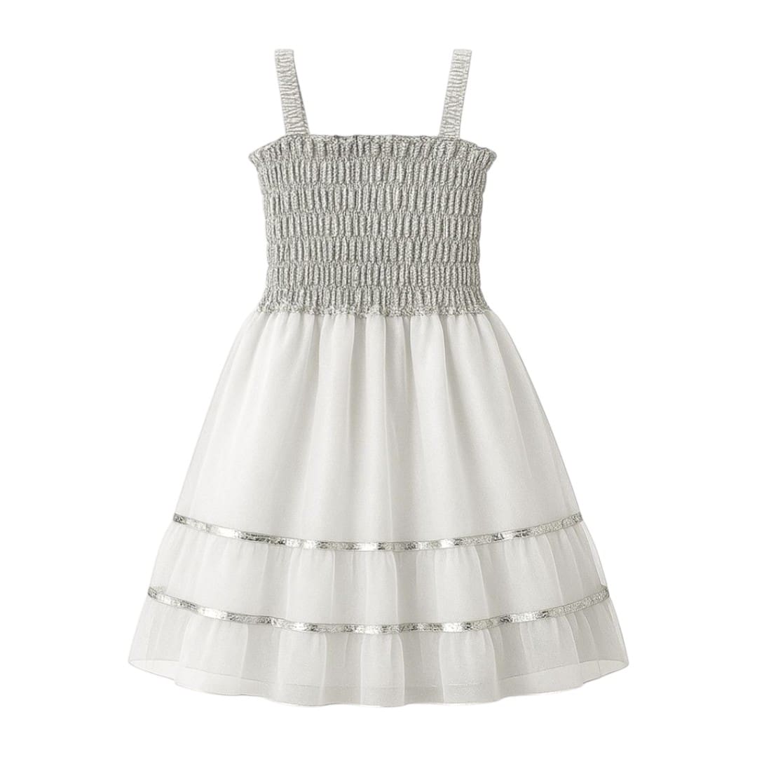 PRODUTOS (100)-Photoroom (71) Vestido Infantil para Festa de Poliéster Prateado Tamanho Único 65cm TY361743 - Imagem 1