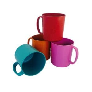 Caneca/Xícara de Plástico Simples 1 Unidade Cores Sortidas 400ml Ref. 01-002 - ACD Plásticos - Imagem 2