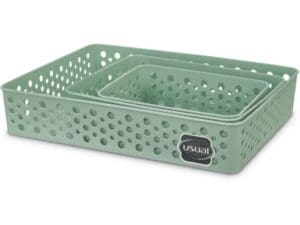 Kit 3 Cestos Organizadores P/M/G - Usual Utilidades