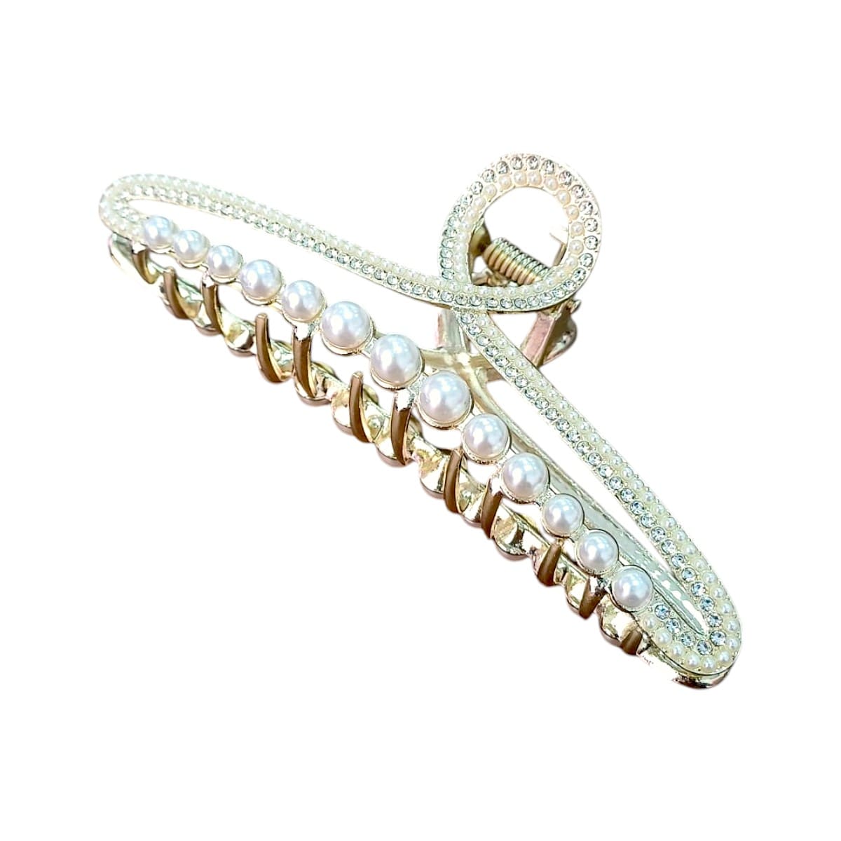 279120-1600-auto-Photoroom (36) Presilha de Cabelo com Pérolas 11,3x4,5x4cm - FWB - Imagem 1