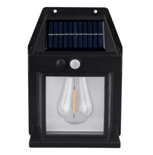 Luminária Solar com Sensor de Presença IP44 Luz Quente Luz Amarela