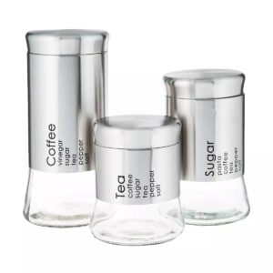 Conjunto de Potes com 3 Peças em Vidro + Aço Inox Will - Dolce Home - Imagem 9