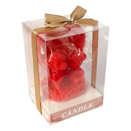 Vela Decorativa e Aromatizada em Formato de Ursinho com Coração de 8 cm