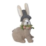 Coelho Decorativo de Poliéster e Isopor para Páscoa 20x30cm - Rio Tijucas