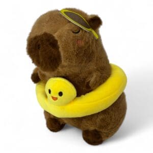 Brinquedo de Pelúcia 23cm Capivara Com Acessório
