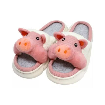 Pantufa de Poliéster Porquinho Sortido - Majestic Soft