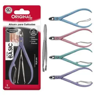 Kit de Alicate de Cutículas + Pinça Básica Linha Basic Aço Inox e PP - Origina Line - Imagem 5