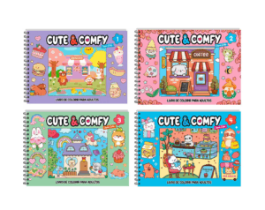 Livro para Colorir CUTY & COMFY Edição Extra Capa Dura Estilo Bobbie Goods Sortido