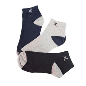 Kit com 3 Pares de Meia Cano Curto Adulto Unissex 38-43 X Socks Sortido - Manhattan - Imagem 3