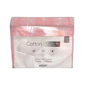 Jogo de Cama Dupla de Malha com 4 Peças Cotton Match Cor Sortida - Portallar - Imagem 4