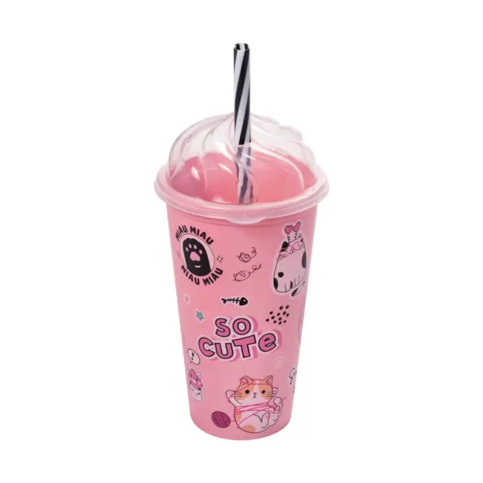 Copo Sundae 500ML Cat Lover Plasútil - Imagem 1