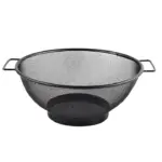 Cesto Escorredor Multiuso Preto de Aço Inox 18CM - Rio Home