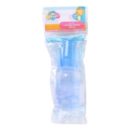Mamadeira Color com Relevo Bico de PVC 150ML - New Baby