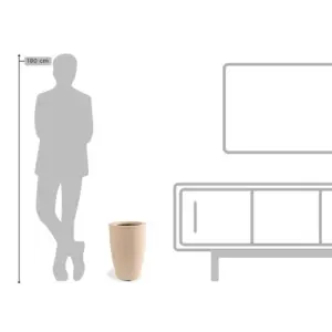 Vaso de Plástico Reciclado em Cone Grafiato 45cm 22,8L - VASAP Design - Imagem 3