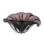 Centro De Mesa de Vidro Italy Begonia Bolha Rosa 21cmx10cm - Casa Real Decor