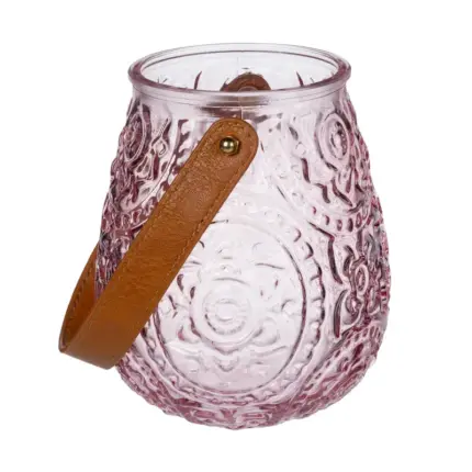 Vaso de Vidro Colorido com Alça 11x15,5cm - Rio Tijucas