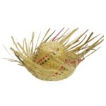 Chapéu de Palha Desfiado 30cm Colorido 100% Palha