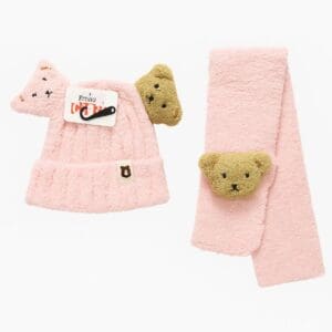 Conjunto com Touca e Cachecol Infantil Ursinho Tamanho Único MD-T163 Cor Sortida - JMD Import - Imagem 6