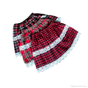 Saia para Festa Junina Xadrez Adulto 45cm 100% Poliéster - Interponte - Imagem 3