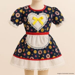 Vestido Caipira com Bermuda Infantil Sortido - Bella Festa - Imagem 5