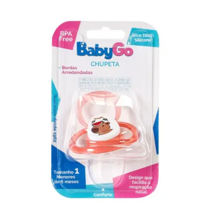Chupeta Ortodontica Tamanho 1 de 0 a 6 Meses Capivara - Baby Go