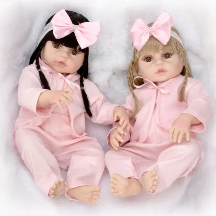Boneca Super Realista Coleção Gêmeas Sortidas 1 Unidade - Cegonha Reborn Dolls - Imagem 4