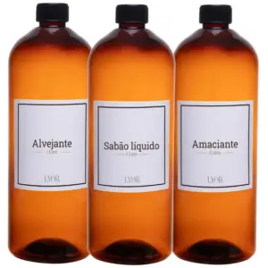 Recipiente de Plástico para Produtos de Limpeza com Tampa Vintage 1L 1 Unidade - Lyor