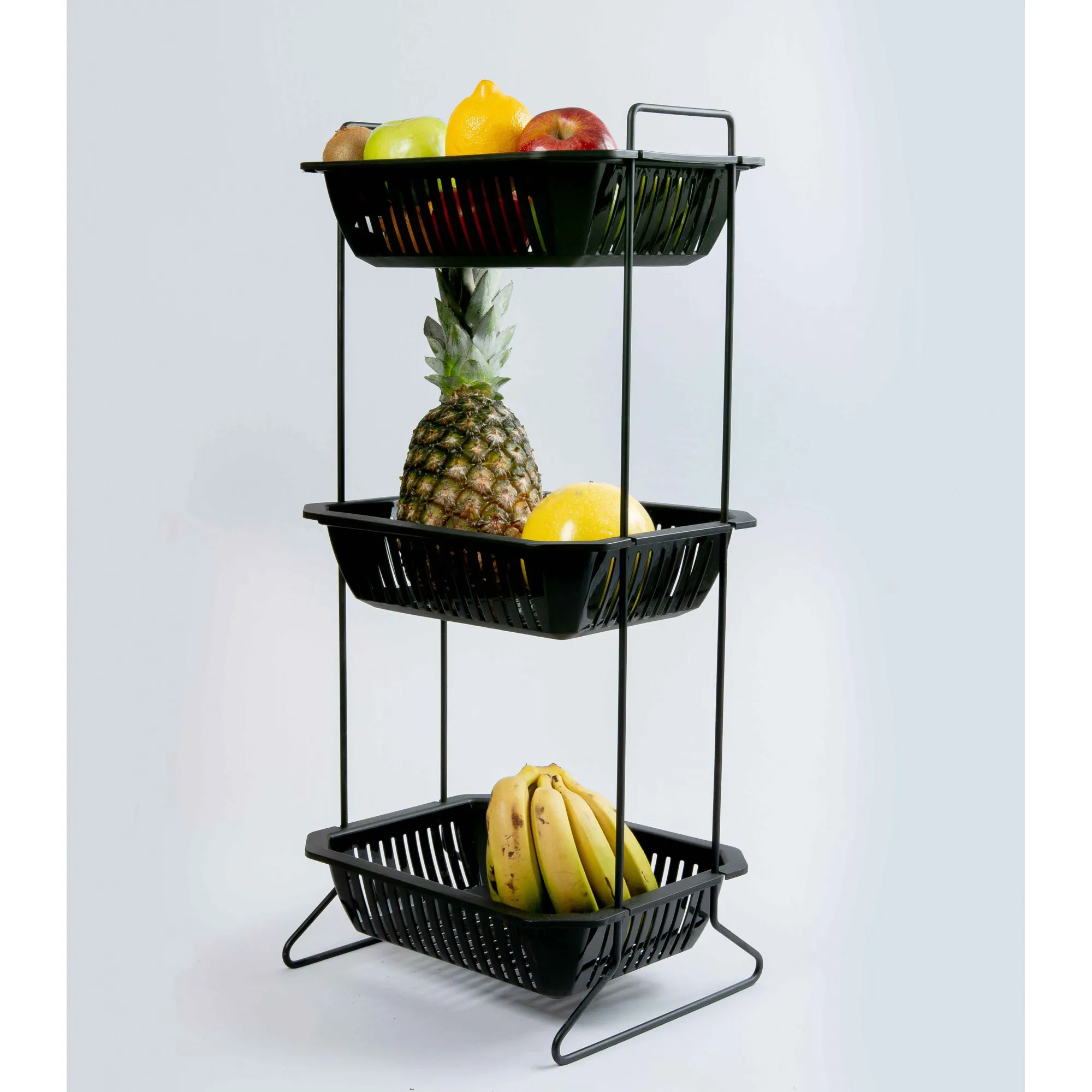 Organizador Multiuso Triplo Com Cesto Plástico - Imagem 2