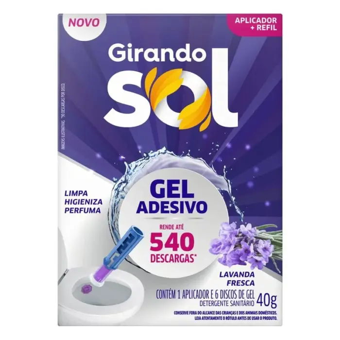 Gel Adesivo com Aplicador + Refil Lavanda Fresca 40g - Girando Sol - Imagem 1