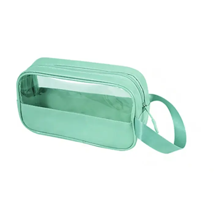 Necessaire de PVC Transparente Organizador Bolsa Pequena 25,5x7,5x14,5cm Sortido - Amigold - Imagem 1