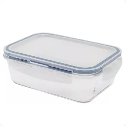 Pote Hermético de Vidro Borossilicato Retangular com Tampa 330ml - Lehaví