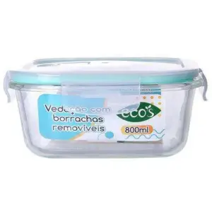 Pote Hermético de Vidro Borossilicato Quadrado 800ml Sortido - Eco's - Imagem 3