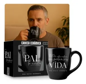 Caneca de Cerâmica Prime Pai Meu Maior Exemplo 350ml - Brasfoot - Imagem 2