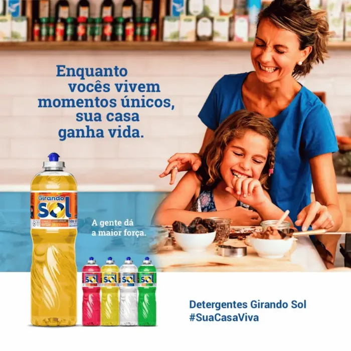Detergente Lava Louças 1 Unidade 500ml - Girando Sol - Imagem 3