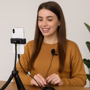 Microfone de Lapela Para Celular com Entrada Tipo-C com fio 1,5M - Inova - Imagem 2