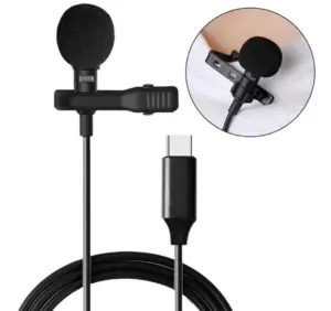 Microfone de Lapela Para Celular com Entrada Tipo-C com fio 1,5M - Inova - Imagem 5
