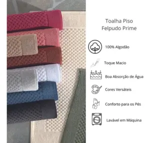 Toalha para Piso Felpudo Prime Liso 50x70cm - Döhler - Imagem 3