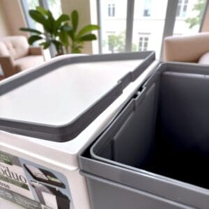 Lixeira Ecoduo com 2 Compartimentos e Tampa Removível 20L - Lig Brin - Imagem 9