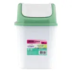 Lixeira Quadrada Basculante de Plástico Branca Sortida 3,6L - Plasmont
