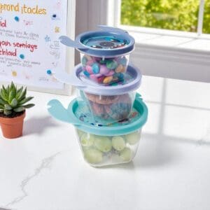 Kit com 3 Potes 130/240/430ml Conect Red Stitch - Plasútil - Imagem 3