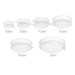 Kit com 6 Tampas de Silicone Elasticas e Reutilizaveis-Caerus Home - Imagem 4