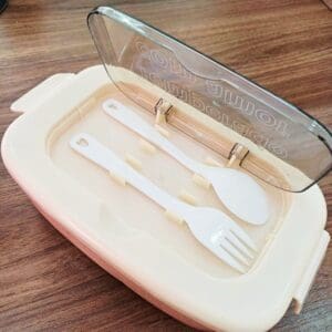 Kit para Marmita com Garfo e Colher de Plástico PP 21X12,5X6,5CM Ref.: CA17052 Cor Sortida - Casíta - Imagem 3