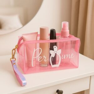 Necessaire Transparente 100% PVC Perfume 18x10x8 cm Sortido - Amigold - Imagem 2