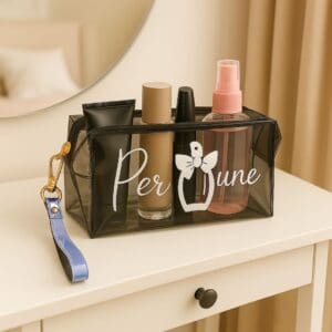 Necessaire Transparente 100% PVC Perfume 18x10x8 cm Sortido - Amigold - Imagem 3