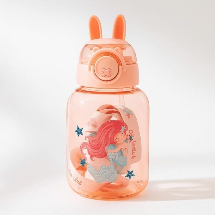 Garrafa Infantil com Canudinho e Cordão 600ml Sortida - FWB - Imagem 4