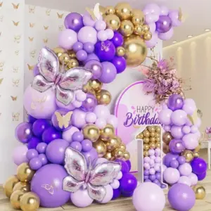 Balão Borboletas do Jardim que Flutua com Gás Hélio 32cmX79cm festa-Sortidos - Imagem 2