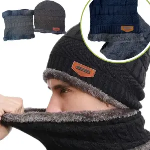 Conjunto de Inverno com Touca e Gola Felpuda Unissex Tamanho Único Adulto Sortido - JMD Import - Imagem 3