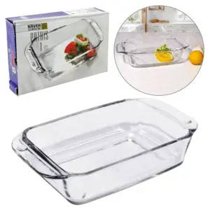 Mini Travessa de Vidro Retangular 20,5x11,5x4,3cm Patris 530ml - Kaveh - Imagem 3