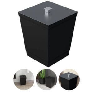 Lixeira com Tampa e Anel para Fixar Sacola 6,5L Linha Banheiro - Stolf - Imagem 4